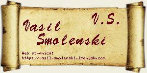 Vasil Smolenski vizit kartica